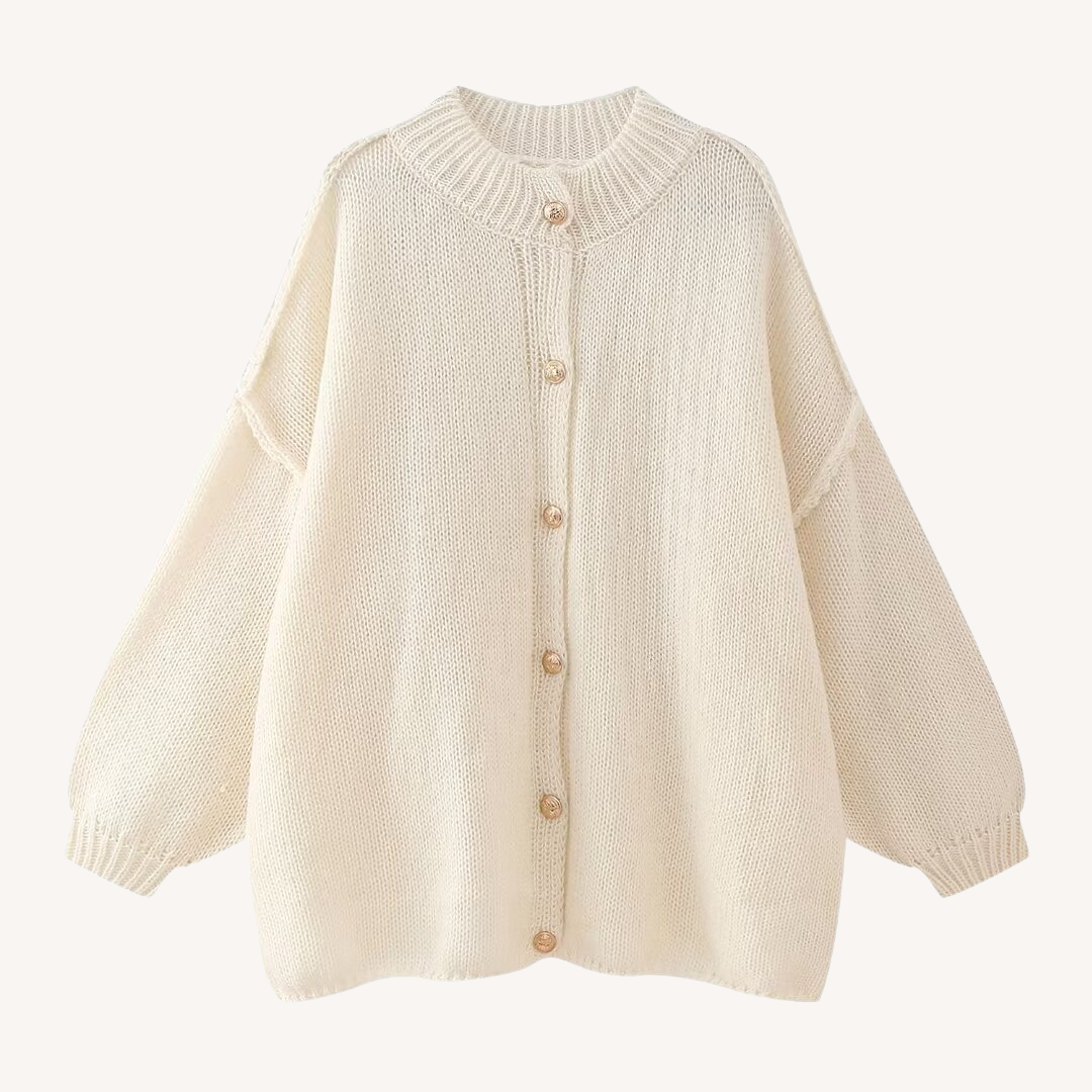 Philippa | Relaxed Button-Front Cardigan