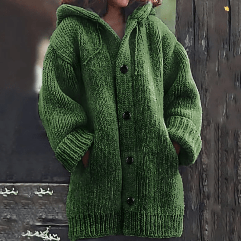 Odile | Cozy Hooded Knit Cardigan