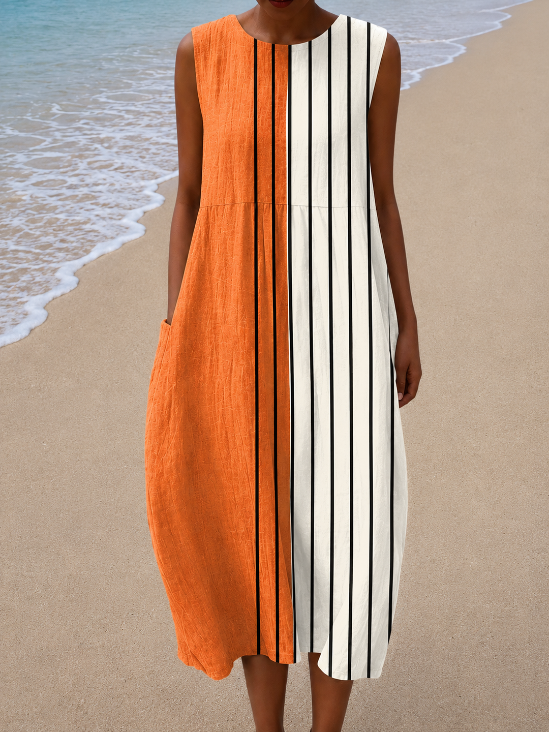 Judith | Sleeveless Relaxed Midi Dress