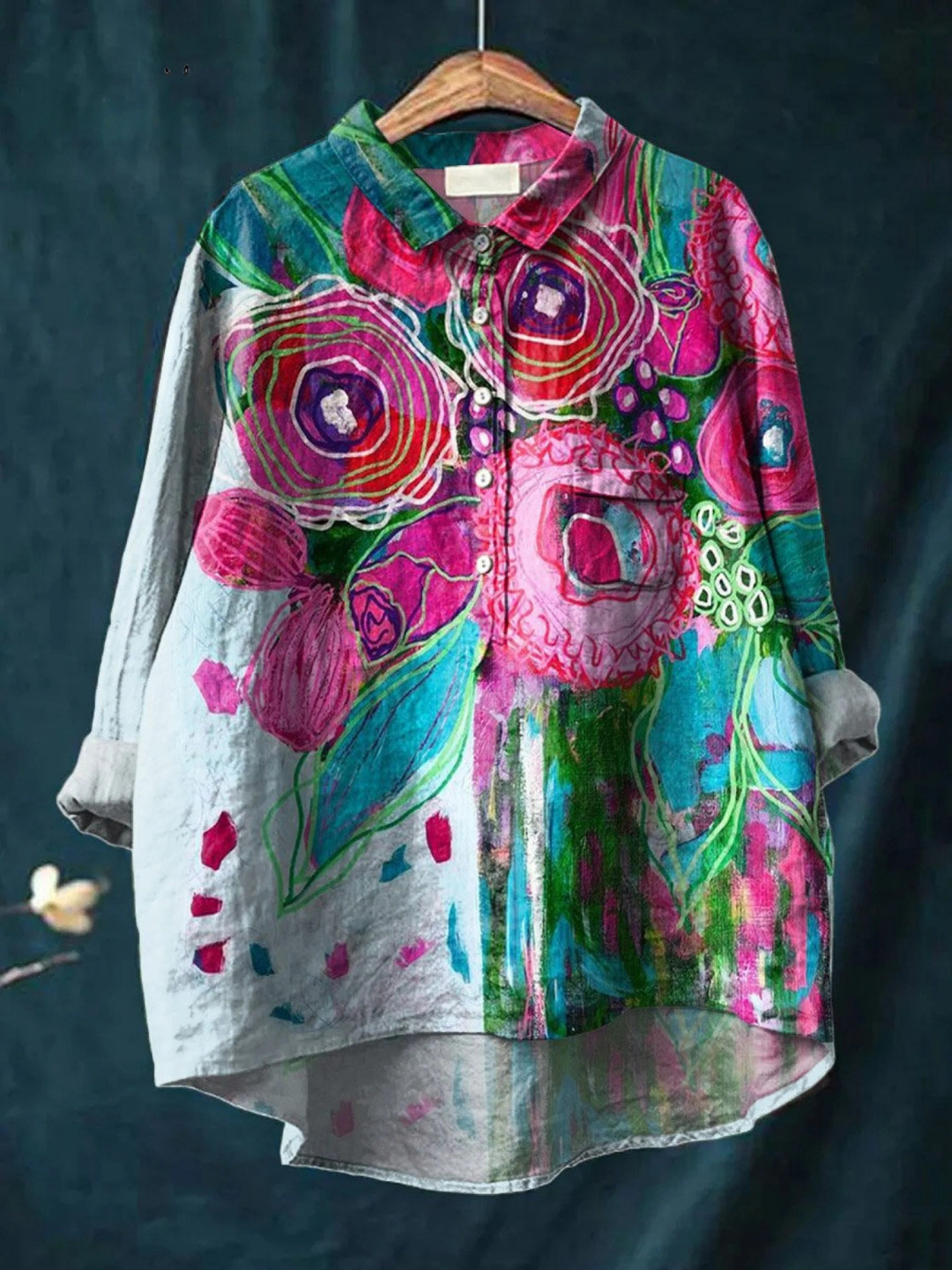 Rhonda | Artistic Floral Print Shirt