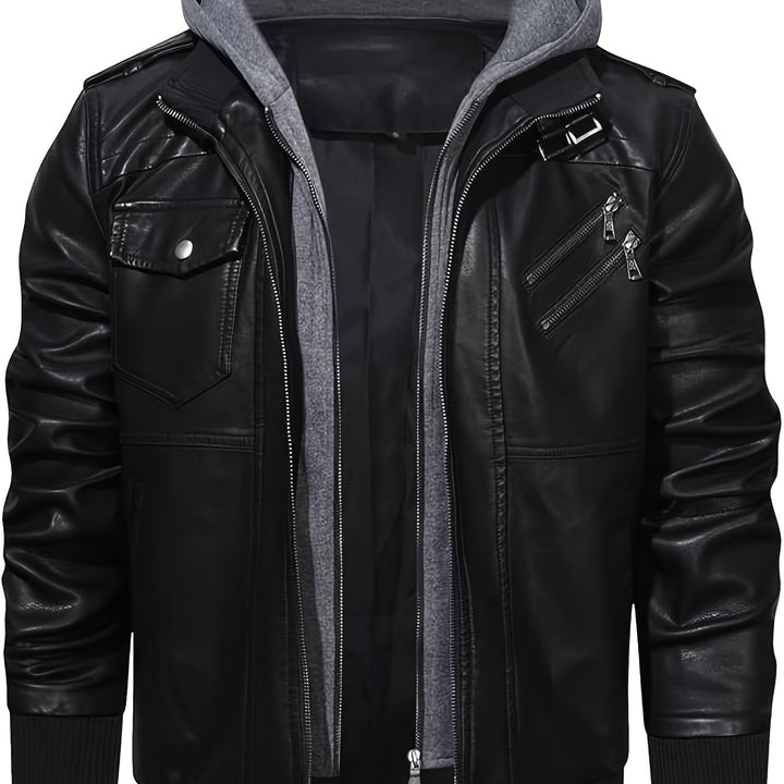 Damon | Hooded Moto Jacket