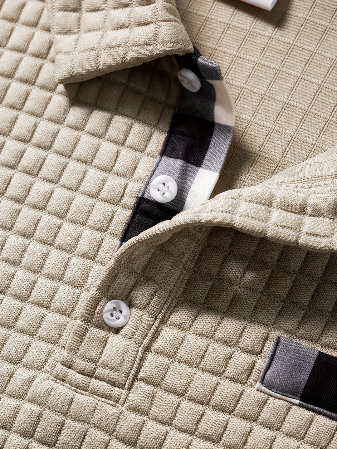 Hollis | Textured Long-Sleeve Polo Shirt