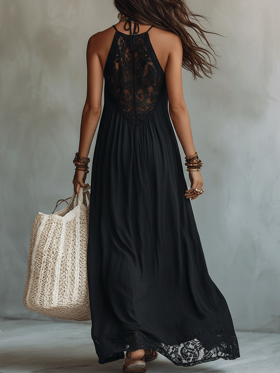 Selene | Flowing Bohemian Maxi Dress