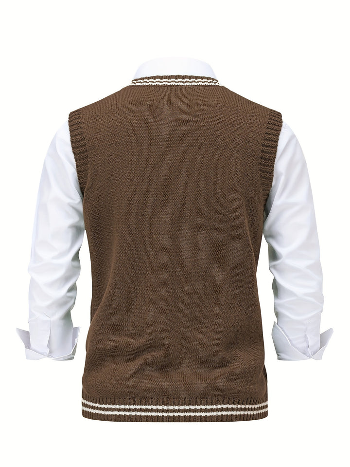 Winston | Cable-Knit V-Neck Sweater Vest