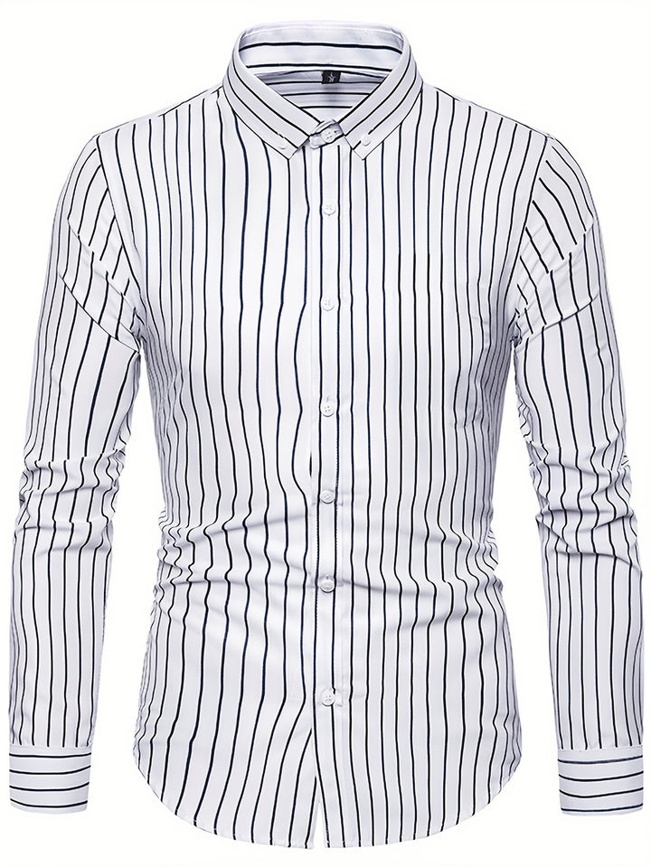 Roland | Men's British Stripe Long Sleeve Shirt