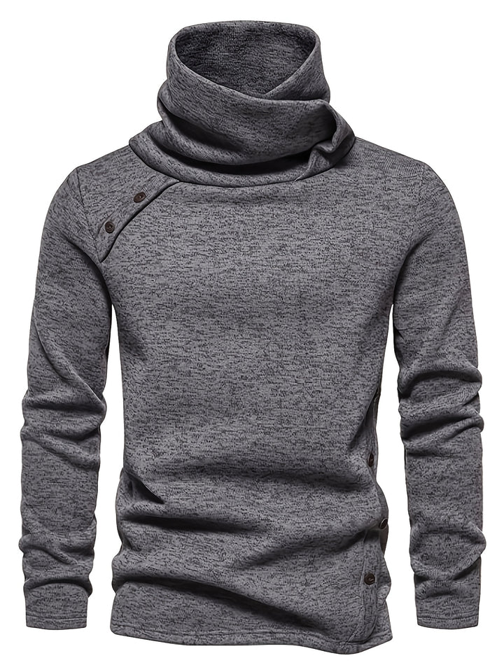 Desmond | Slouchy Collar Button-Up Sweater
