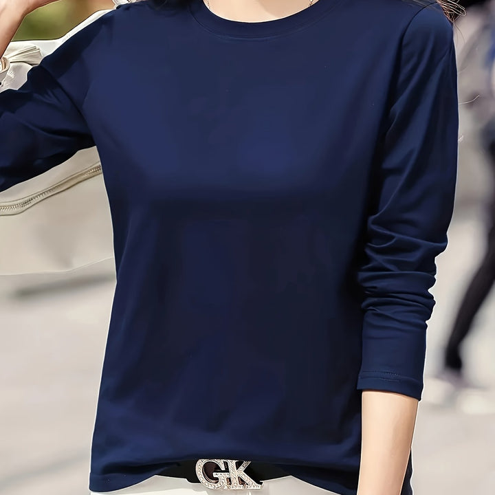 Elaine | Refined Crew Neck Top