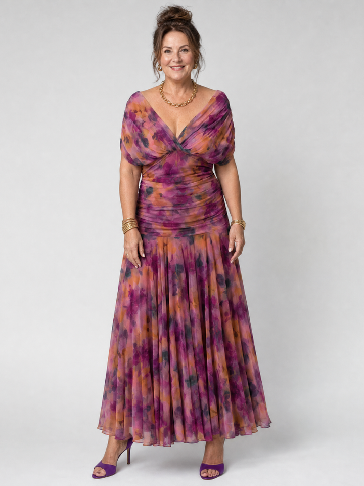 Delilah | Off-Shoulder Flowing Midi Dress
