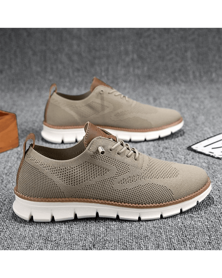 Cole | Men's Breathable Knit Lace-Up Sneakers