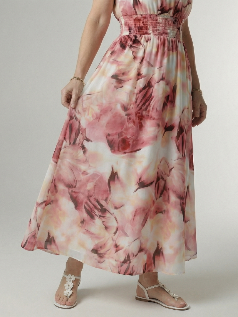 Marlene | Gathered Halter Midi Dress