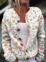 Lillian | Vintage Floral Knit Cardigan