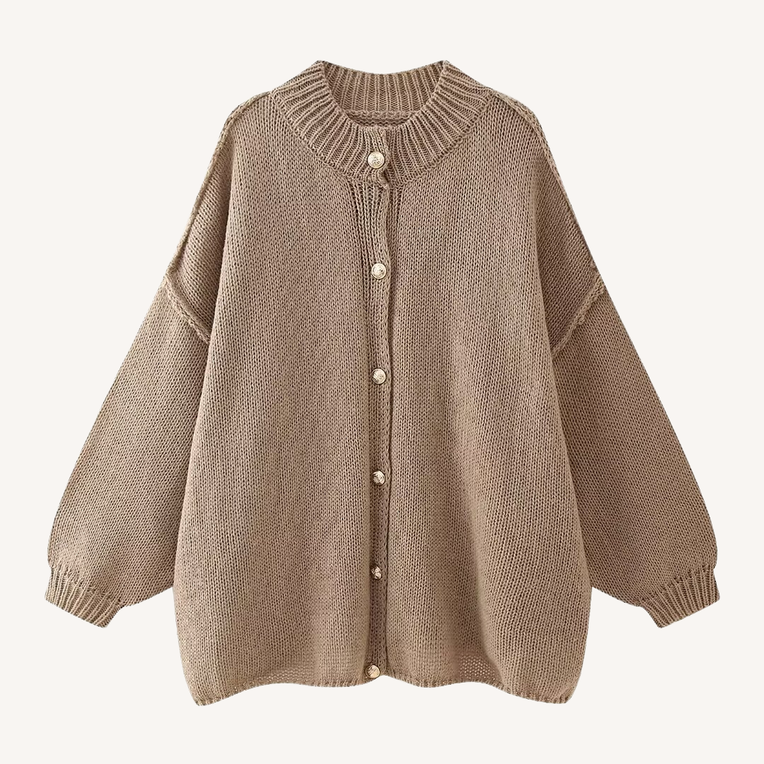 Philippa | Relaxed Button-Front Cardigan