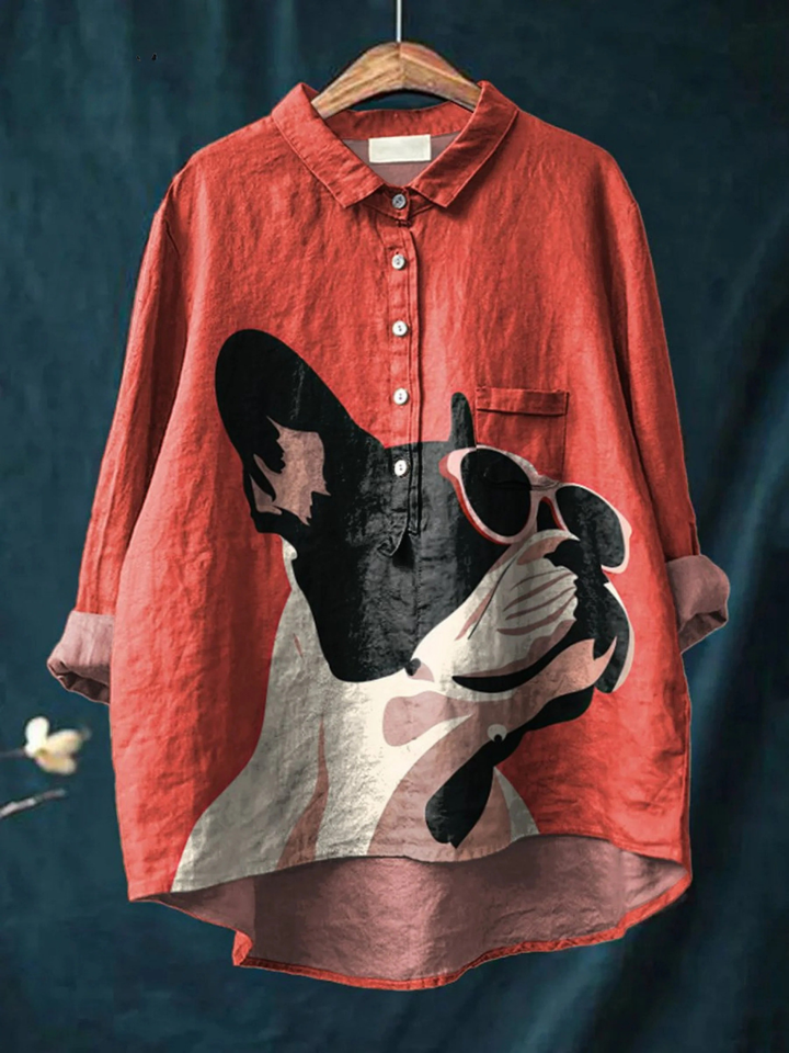 Gretchen | Playful Animal Print Relaxed Shirt