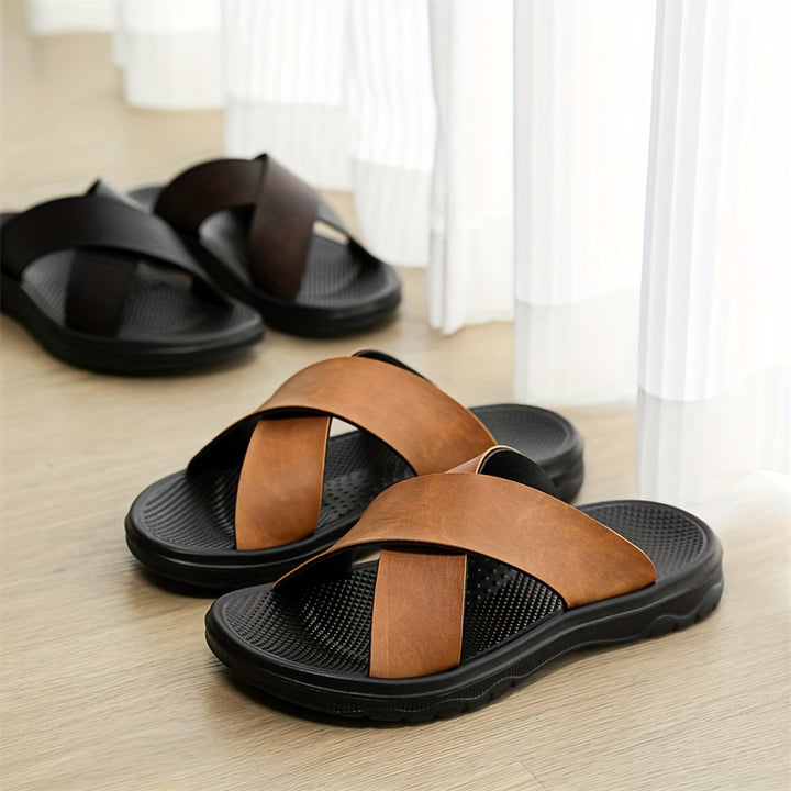 Slater | Men's Embossed Slide Sandals