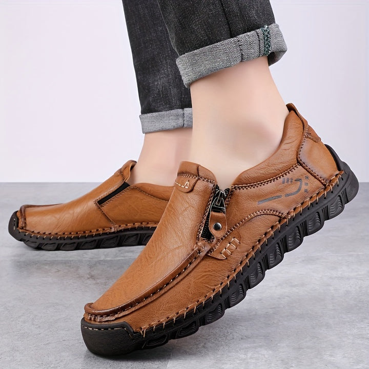 Alistair | Men's Hand-Stitched Side-Zip Loafer