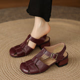 Wynne | Woven T-Strap Sandals