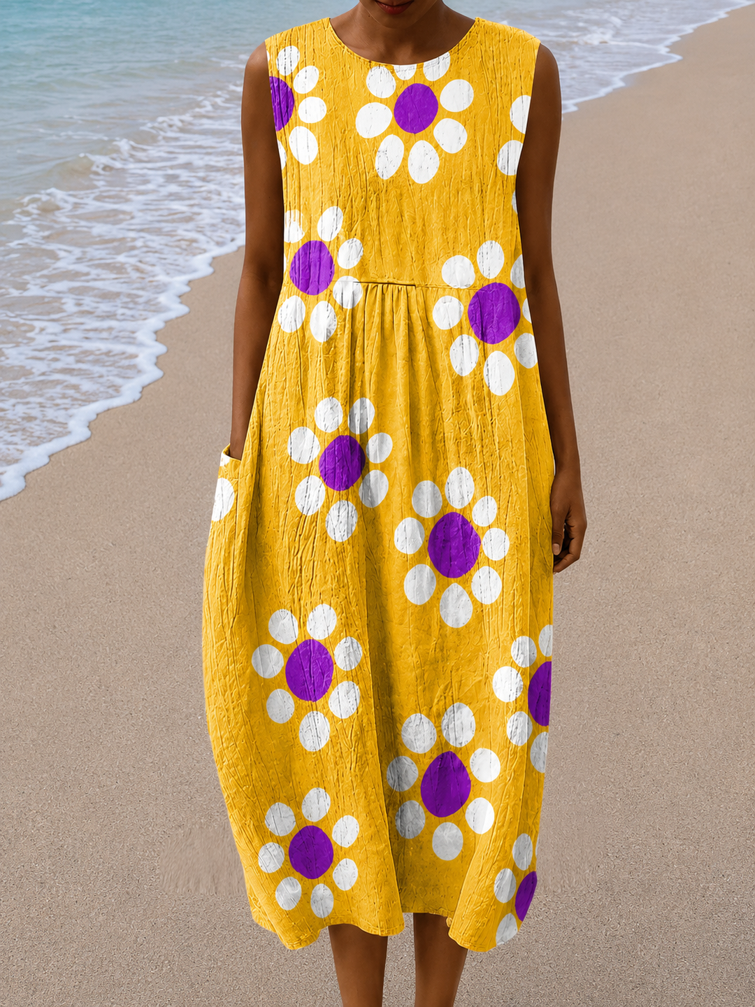 Estella | Sleeveless Relaxed-Fit Midi Dress