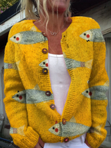 Lorraine | Playful Print Knit Cardigan