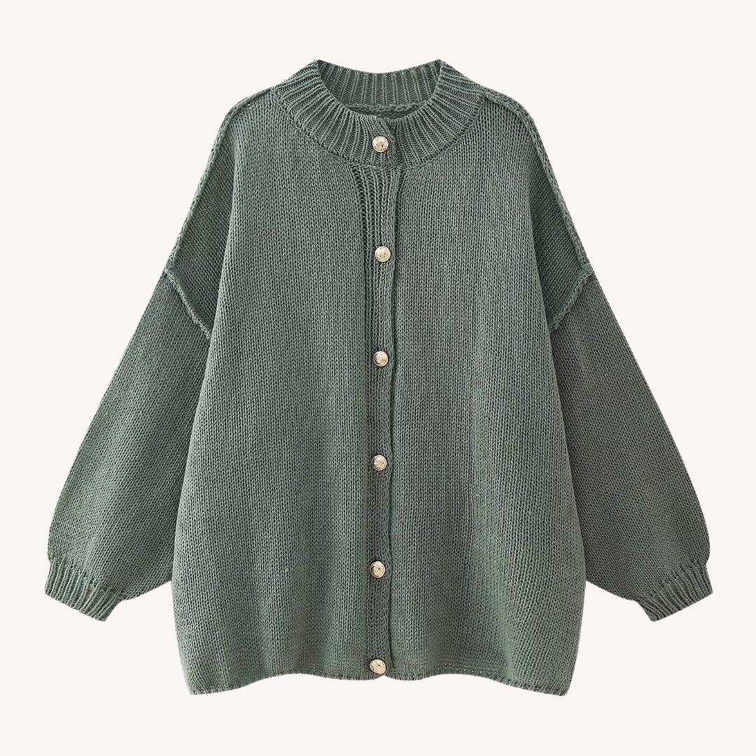 Philippa | Relaxed Button-Front Cardigan