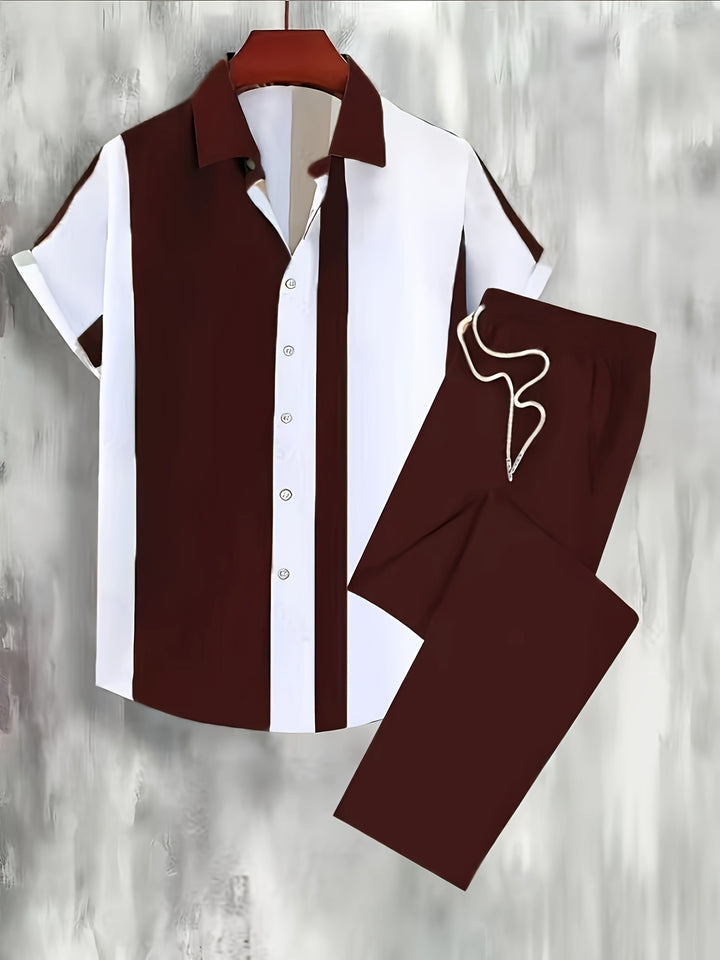 Damon | Men's Print Shirt & Pants Set