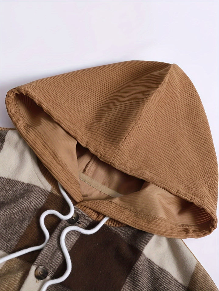 Declan | Hooded Plaid Overshirt Jacket
