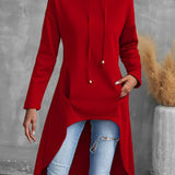 Marianne | High-Low Drawstring Hoodie
