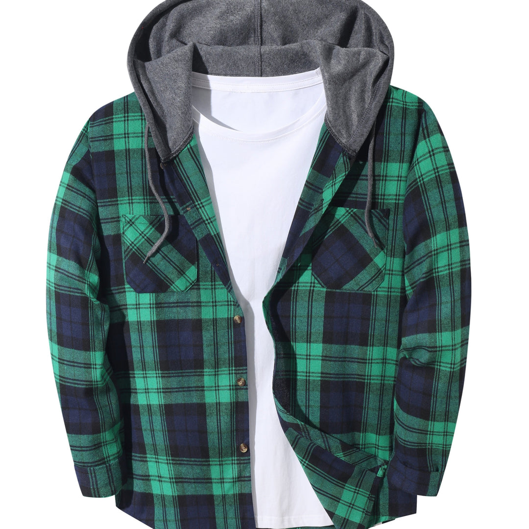 Foster | Rugged Plaid Hooded Shirt
