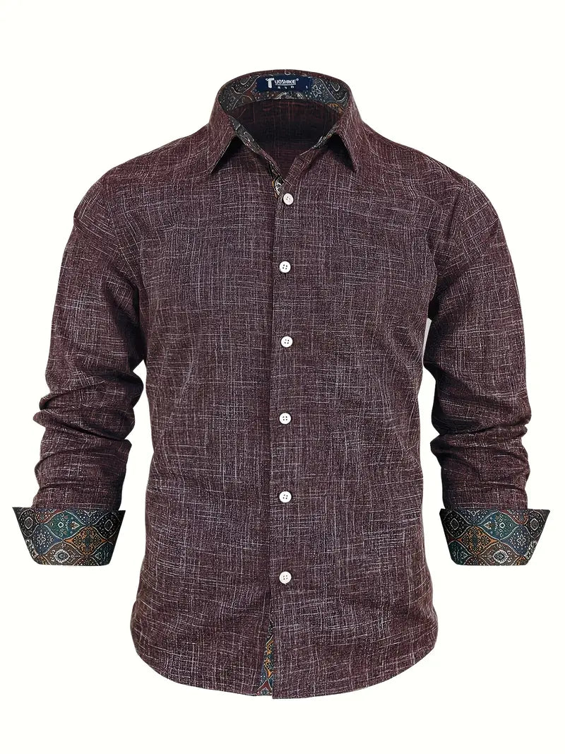 Rowland | Refined Contrast-Trim Button-Up Shirt