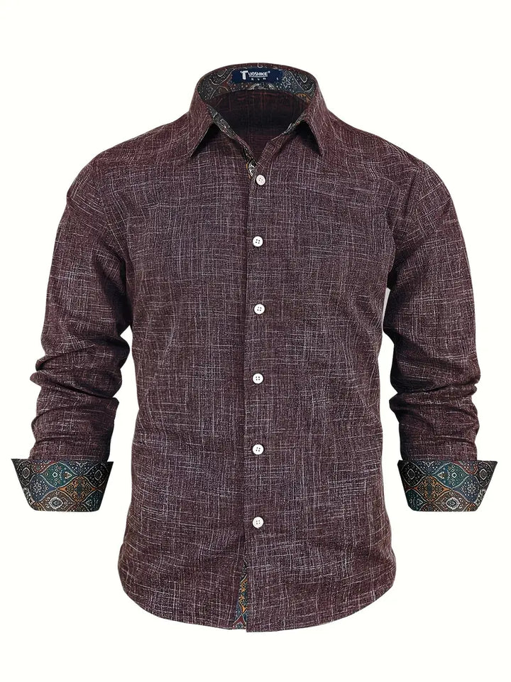 Rowland | Refined Contrast-Trim Button-Up Shirt