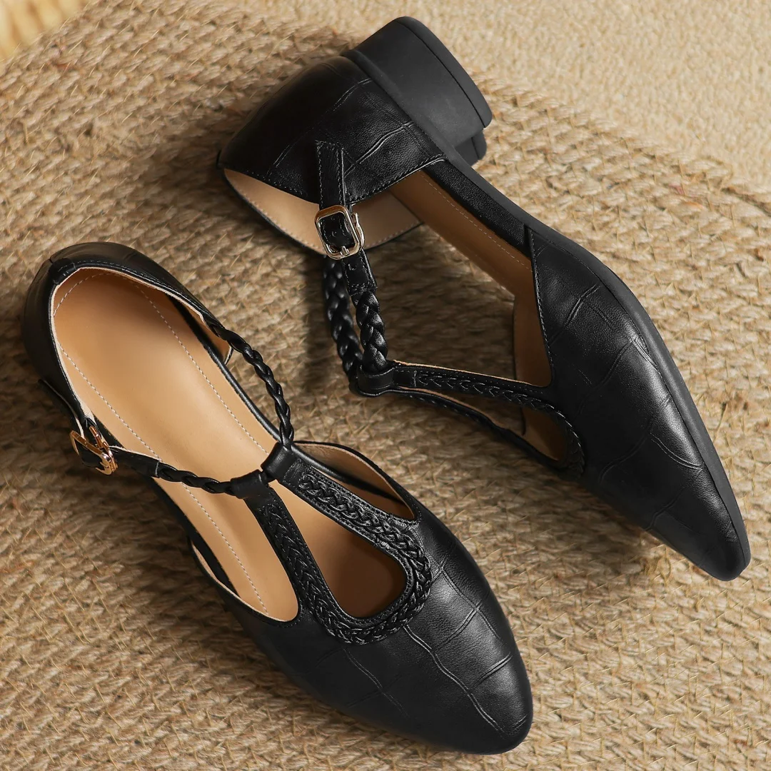Philippa | Timeless T-Strap Flats