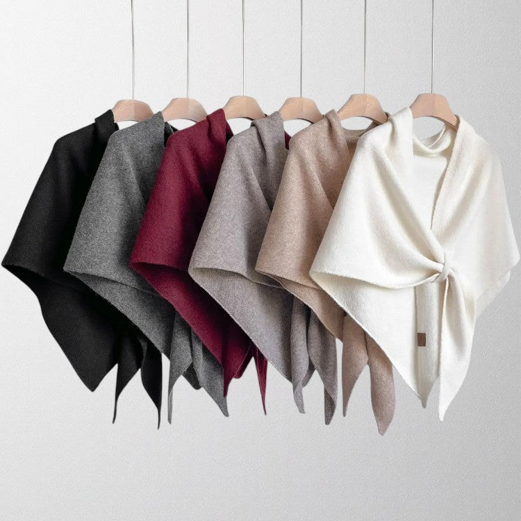 Margot | Draped Tie-Front Shawl