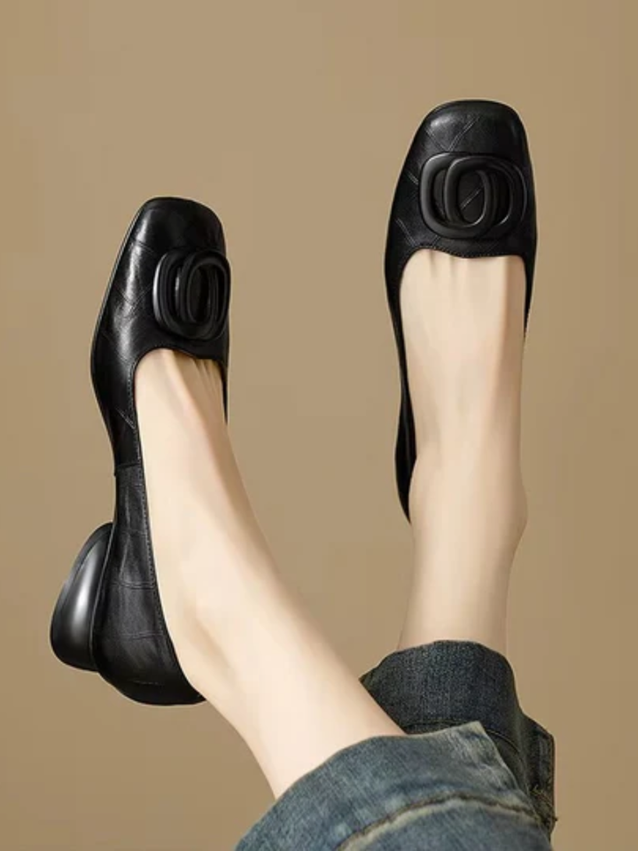 Blanche | Elegant Square-Toe Flats