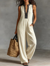 Brenna | Embroidered Wide-Leg Jumpsuit