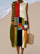 Theodora | Relaxed Sleeveless Midi Dress