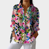 Watercolor Meadow Floral Blouse