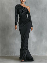 Gwyneth | One-Shoulder Ruched Evening Gown