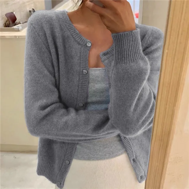 Adaline | Soft Knit Round-Neck Cardigan