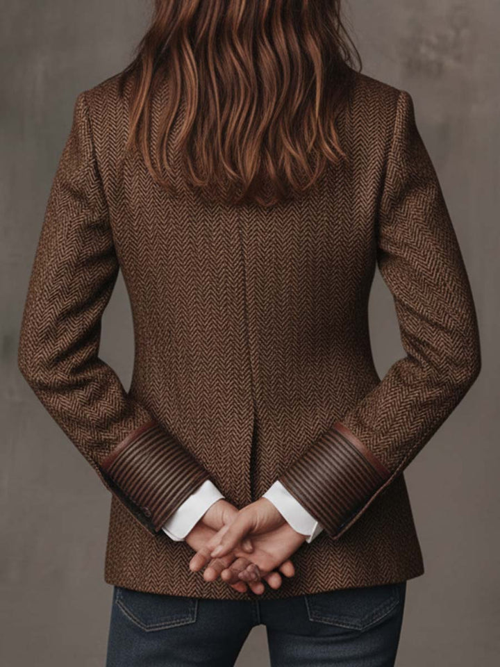Rosaline | Herringbone Panel Blazer