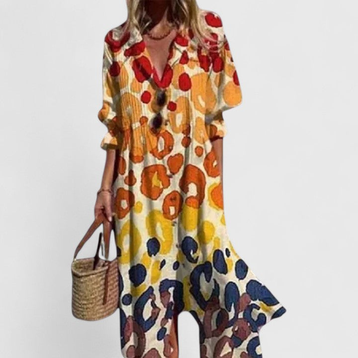 Thea | Artful Boho Maxi Dress