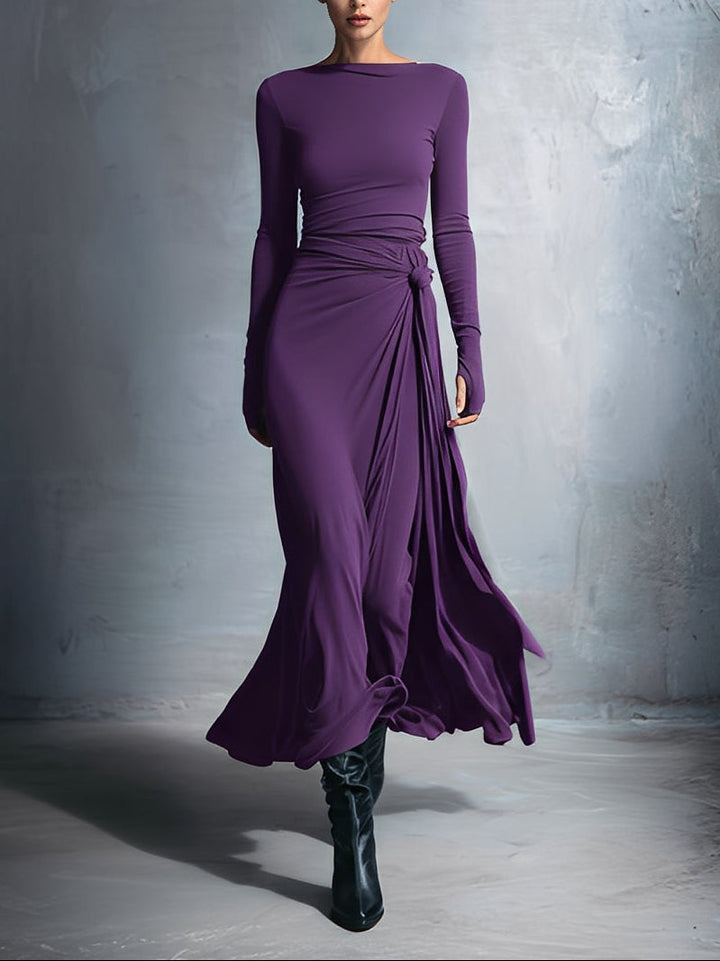 Liliana | Draped Side-Tie Maxi Dress