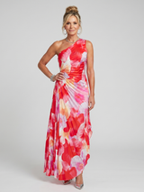 Sloane | One-Shoulder Pleated Maxi Dress