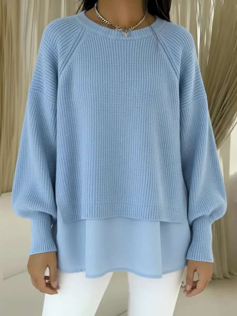 Eileen | Layered Ribbed-Knit Sweater