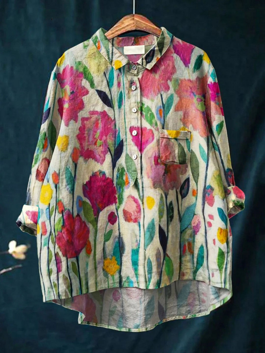 Rosetta | Painterly Floral Casual Shirt