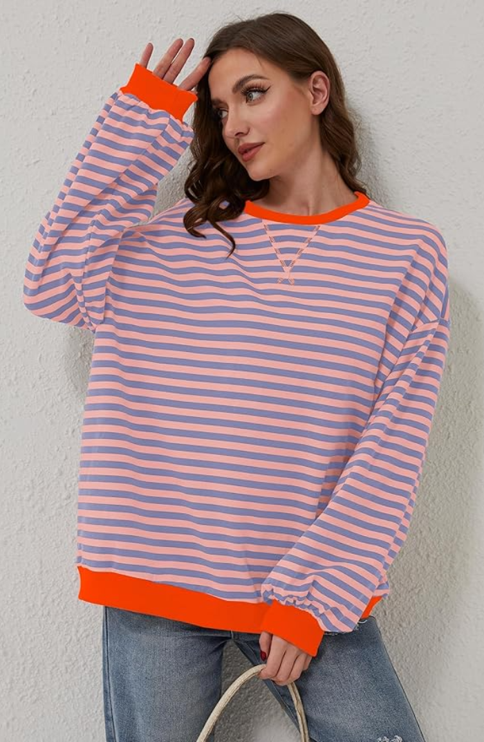 June | Striped Round-Neck Sweater