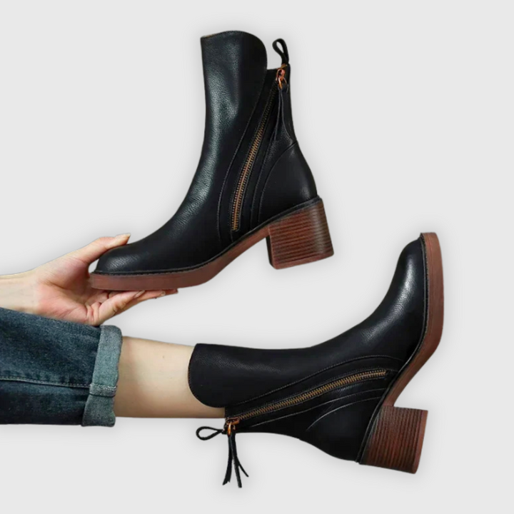 Sabina | Refined Block-Heel Ankle Boots