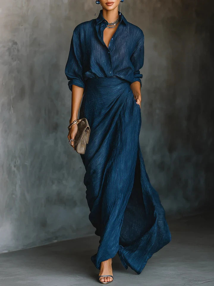 Anaïs | Draped Two-Piece Maxi Set