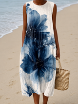 Kathleen | Sleeveless Floral Midi Dress