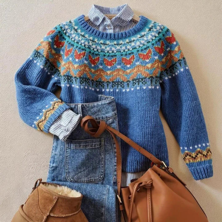 Elva | Patterned Knit Sweater