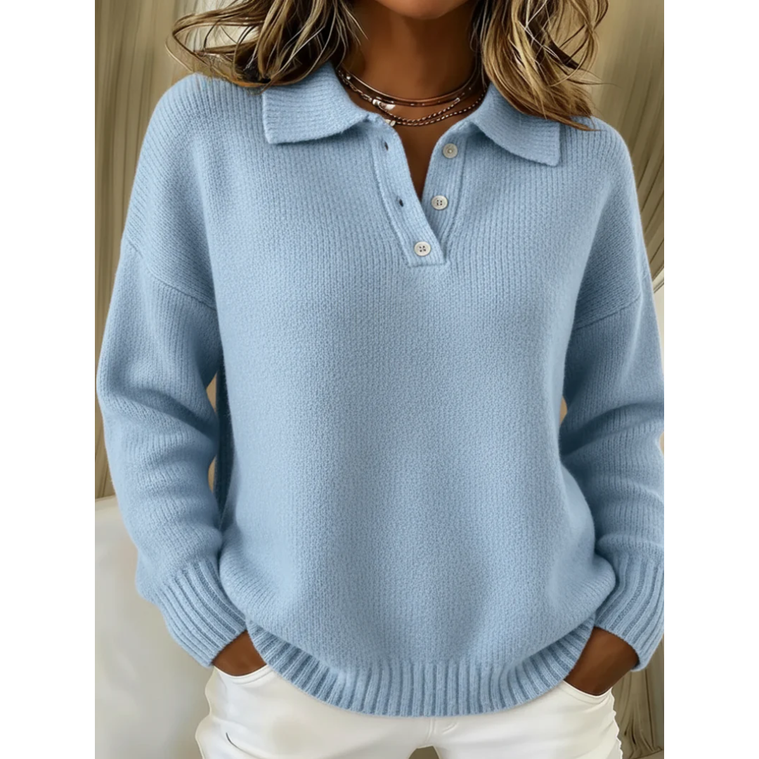 Sylvie | Collared Polo Sweater