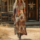 Mirabel | Bohemian Patchwork Maxi Dress